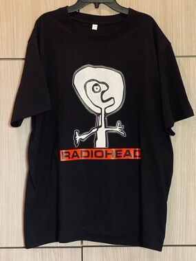 Radiohead T-shirt Large Black New without Tags Modified Bear / Kid A Bear